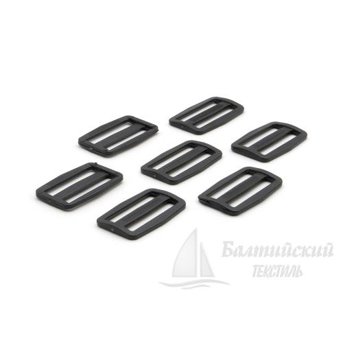 Пряжка 2 щели 40мм черная