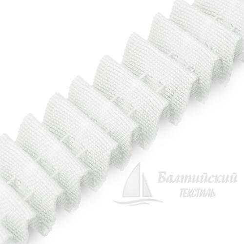 Лента шторная 25мм. Цена от 3,55 р. в Иваново Шторная лента белого цвета для штор и тюля
