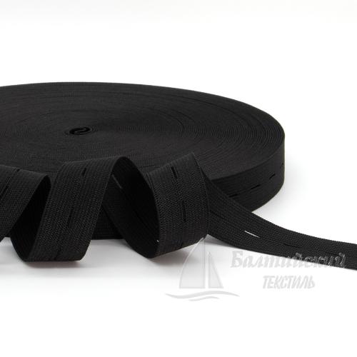 Резинка перфорированная 20мм черный БТ