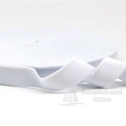 Резинка ткацкая 20мм белая БТ Резинка ткацкая 20мм белая БТ