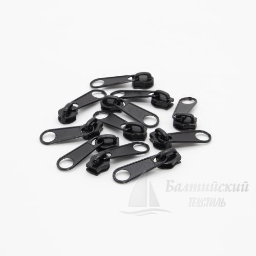 Бегунок для витой молнии Т8 галантерейный черный БТ