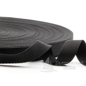 Лента ранцевая 22мм ёлочка черная (уп.100м). Цена от 2,96 р. в Иваново