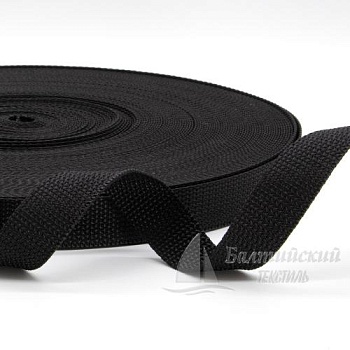 Тесьма стропольная 20мм черный БТ. Цена от 5,35 р. в Иваново