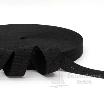 Резинка перфорированная 20мм черный БТ. Цена от 10,08 р. в Иваново