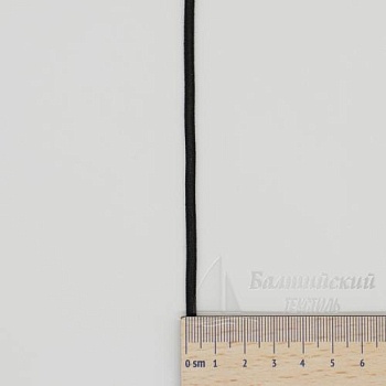Шнур эластичный шляпный Д3мм черный БТ. Цена от 4,36 р. в Иваново