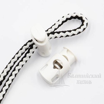 Фиксатор цилиндр 1 отверстие металлическая пружина белый