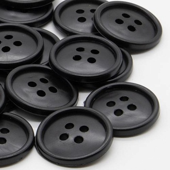 Пуговицы 20мм 4-х пр. черные (полистирол). Цена от 0,39 р. в Иваново