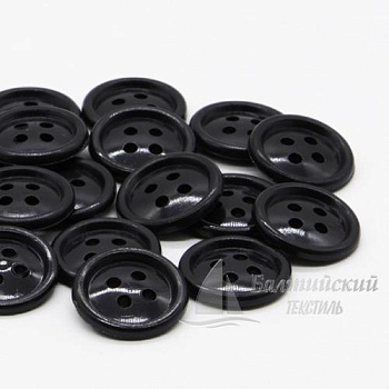 Пуговицы 17мм 4-х пр. черные (полистирол). Цена от 0,29 р. в Иваново