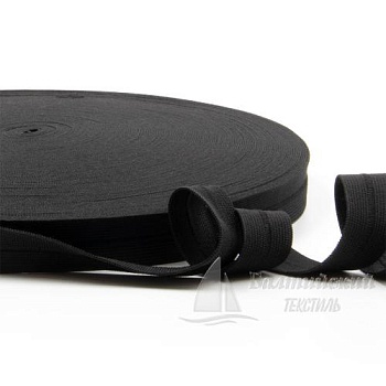 Лента окантовочная эластичная 22мм черная (уп.100м). Цена от 21 р. в Иваново